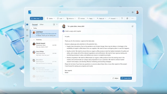 Microsoft Unveils Outlook Ai Copilot That Can Reply To Emails For You Windows Central 3235