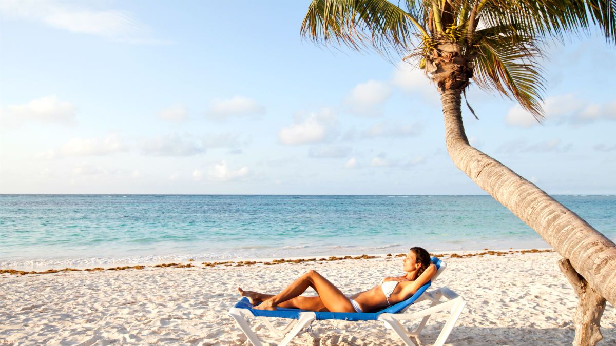 The beach at Tulum on the Riviera Maya, Mexico