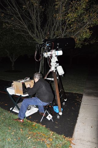 Robert Vanderbei scans the sky from his home in New Jersey.