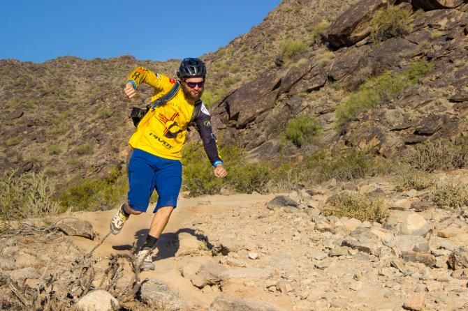 Sean may have forgotten his bike for this section, but his form was impeccable