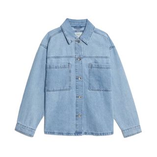 cut out image of a denim shacket from M&S