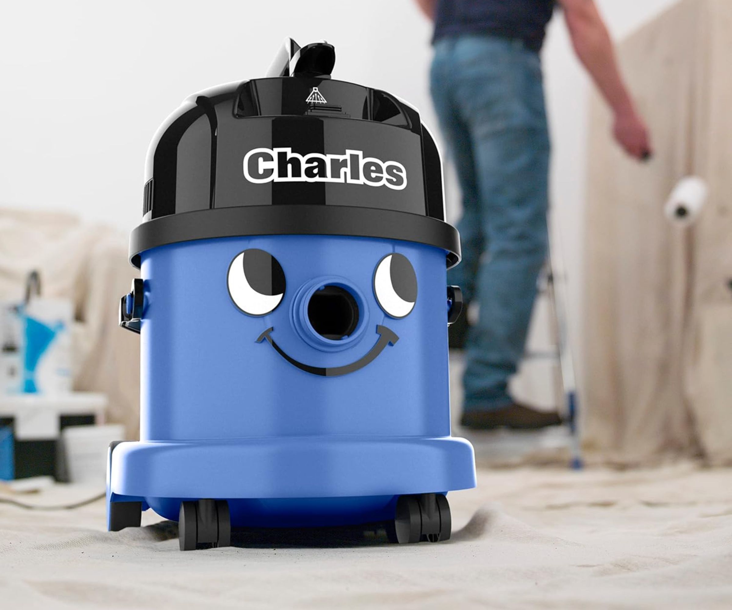 Henry Charles on kitchen floor
