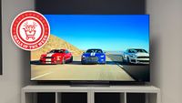 A picture of the LG C6 OLED TV with the deals of the week logo overlaid