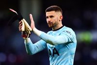 Tottenham goalkeeper Guglielmo Vicario.