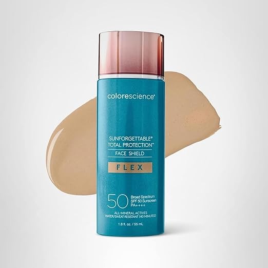 Colorescience, Colorescience Total Protection Face Shield Flex Spf 50, Zinc Oxide Formula, Medium, 1.8 Fl. Oz.