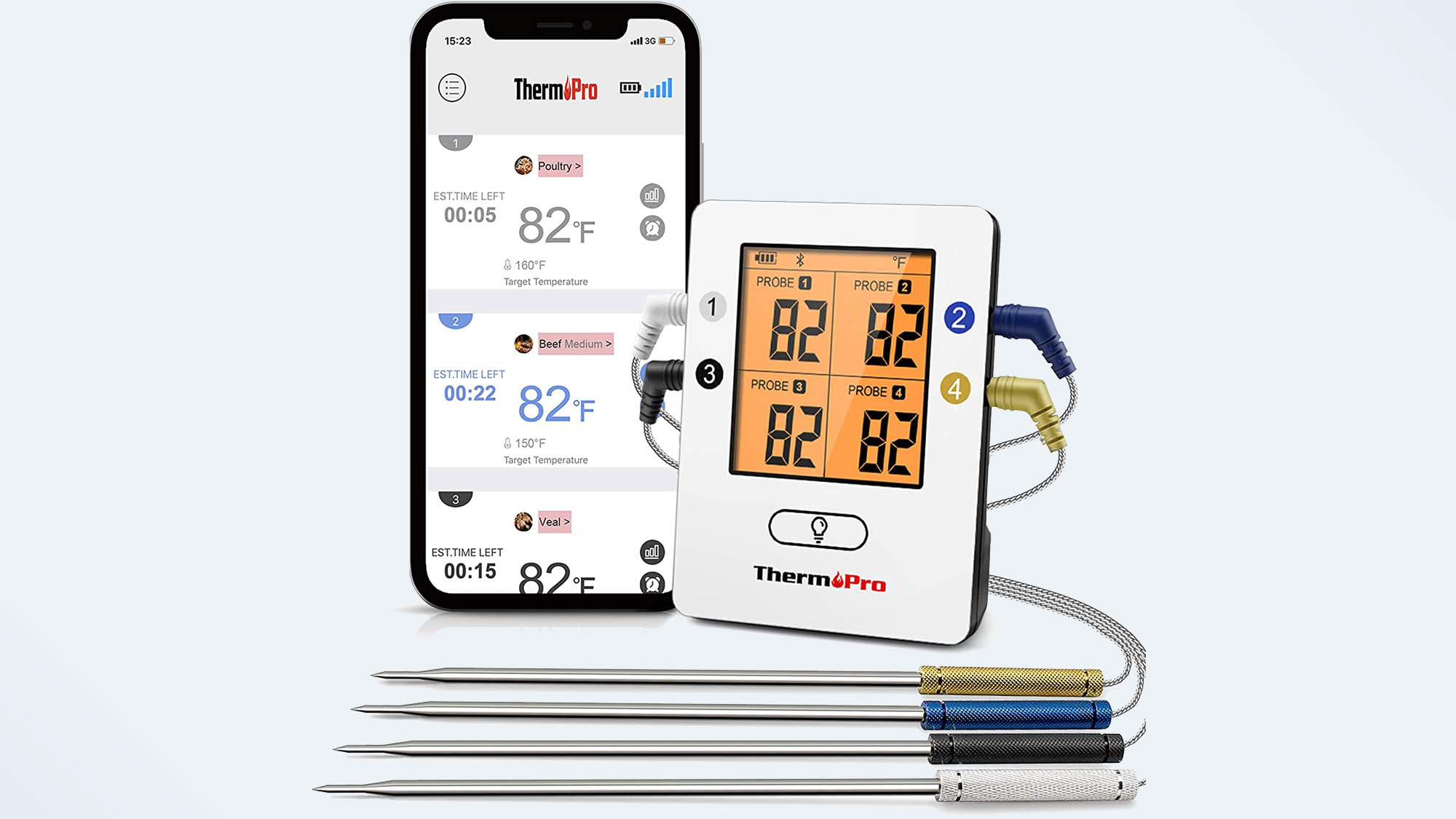 ThermoPro TP25 4 Probe Bluetooth Remote Meat Thermometer