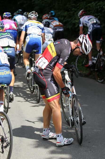 Belgian champion Stijn Devolder had a problem