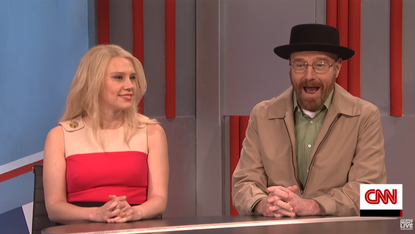 Kellyanne Conway (Kate McKinnon) and future head of the DEA, Walter White (Bryan Cranston) on SNL