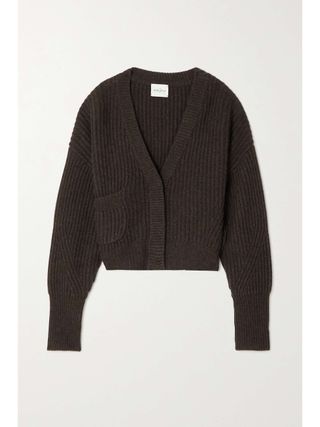 + Net Sustain Monaco Ribbed Organic Cashmere Cardigan