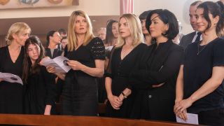 The Garvey family attends a funeral for their loathed brother-in-law in Bad Sisters on Apple TV Plus