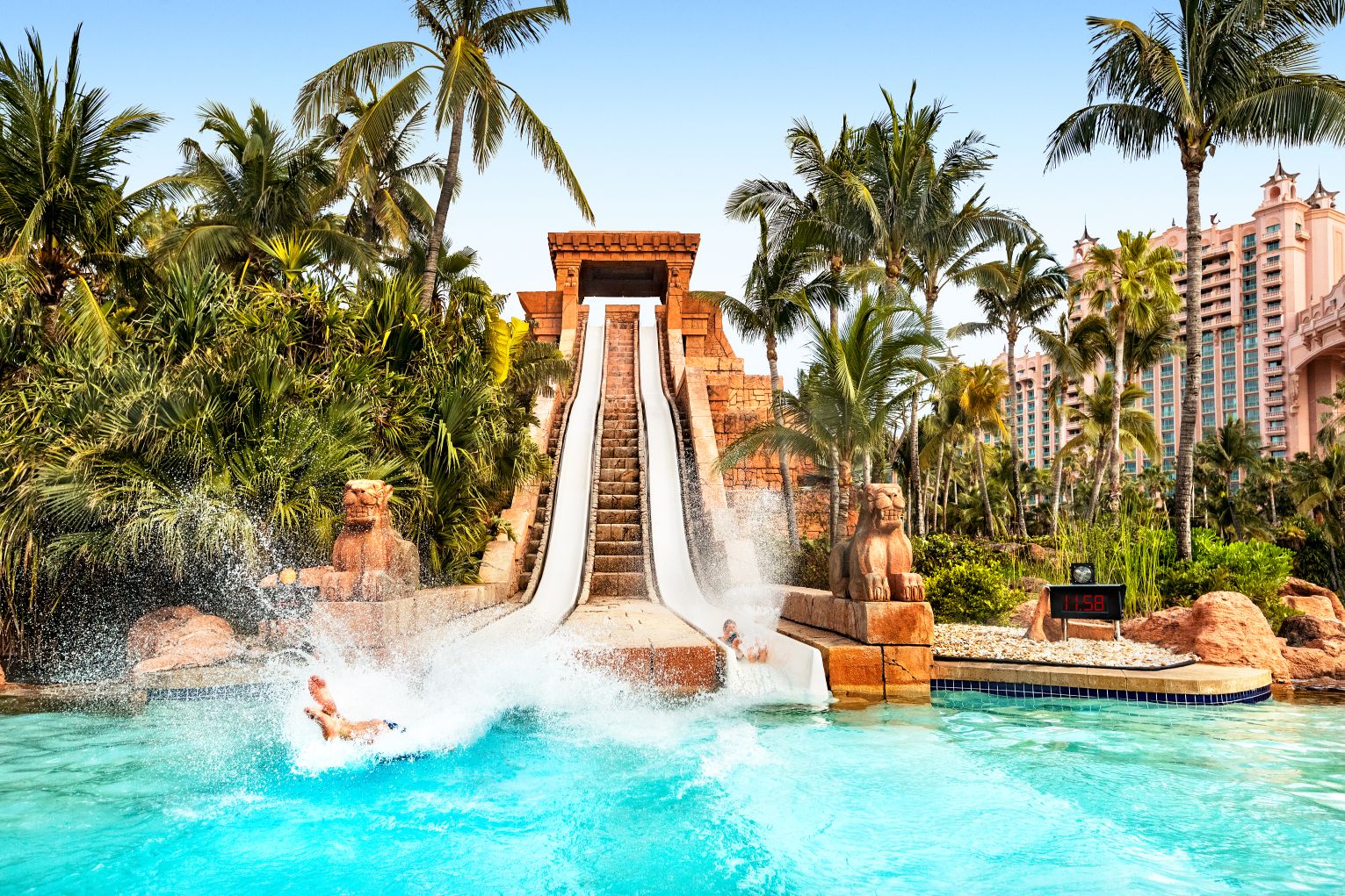 A water slide at Atlantis Bahamas