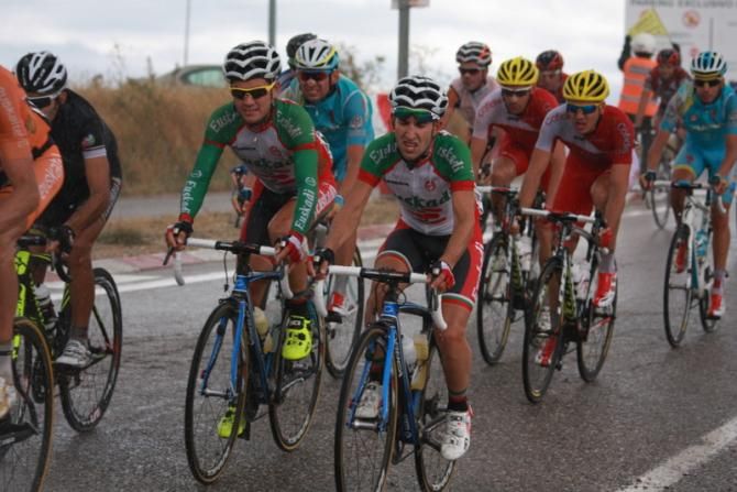Euskaltel Euskadi riders not quite enjoying the day