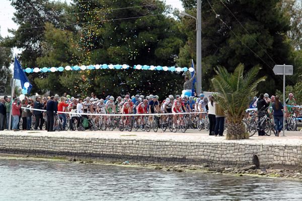 The peloton in action during stage three.