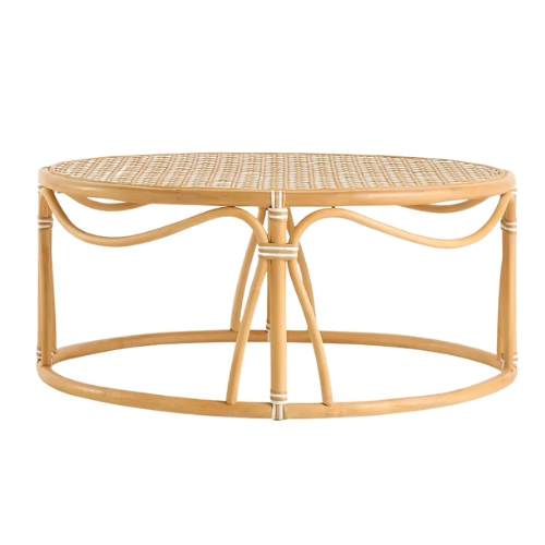 Anthropologie, Coastal Indoor/outdoor Rattan Coffee Table