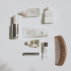 Beauty products and a comb