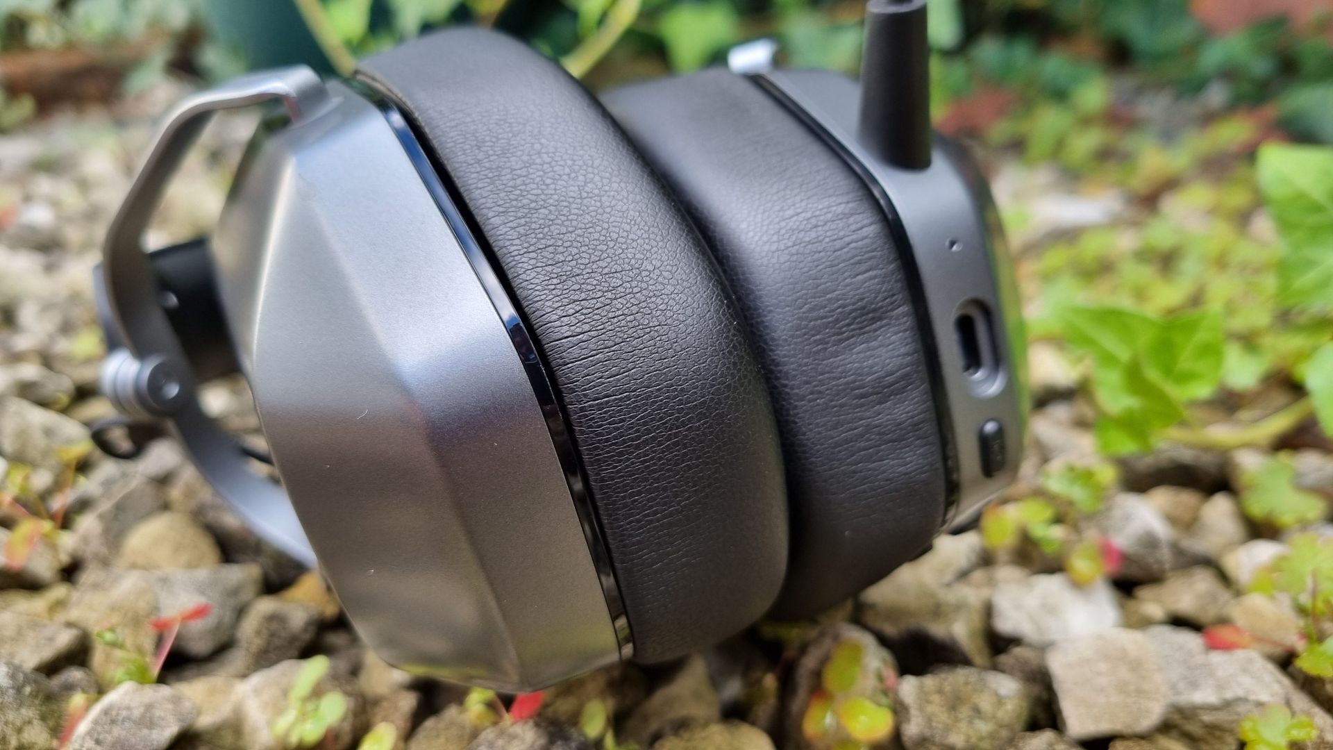 A close up of the earpads of the Edifier G5 Max gaming headset