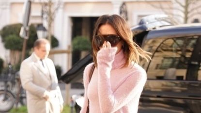 Victoria Beckham arrives at her hotel in Paris ahead of Fashion Week 04/03/2025