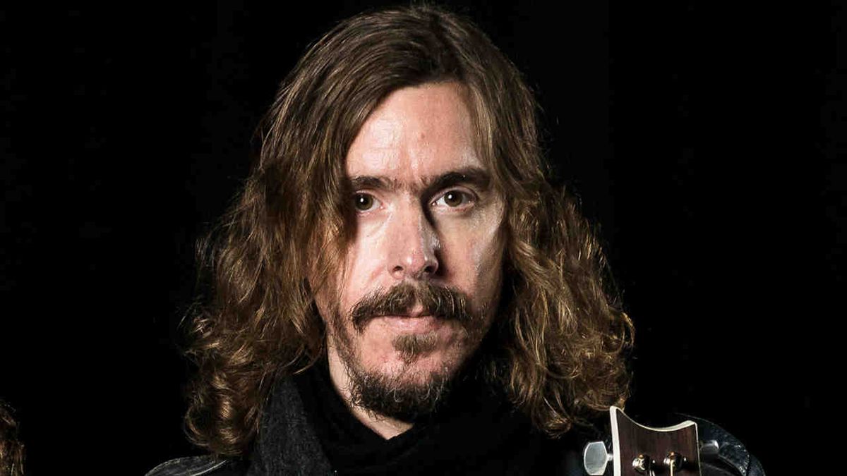 Opeth’s Mikael Akerfeldt posing for a photograph in 2014