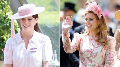 Princess Eugenie and Princess Beatrice attend the royal ascot in pink outfits