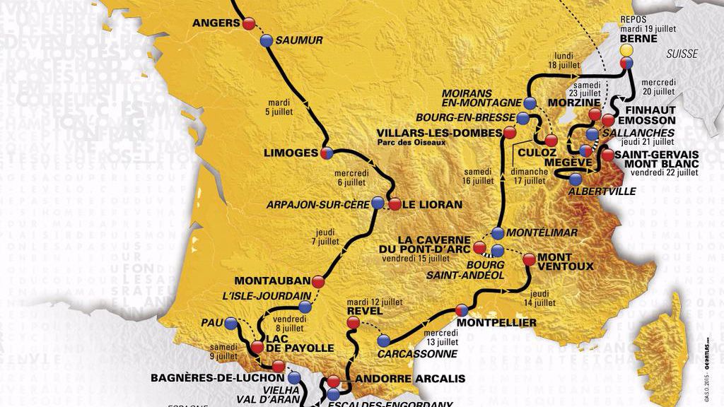 The mountain stages of the 2016 Tour de France