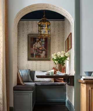 West village apartment designed by L.B Copeland featuring a cozy dining nook