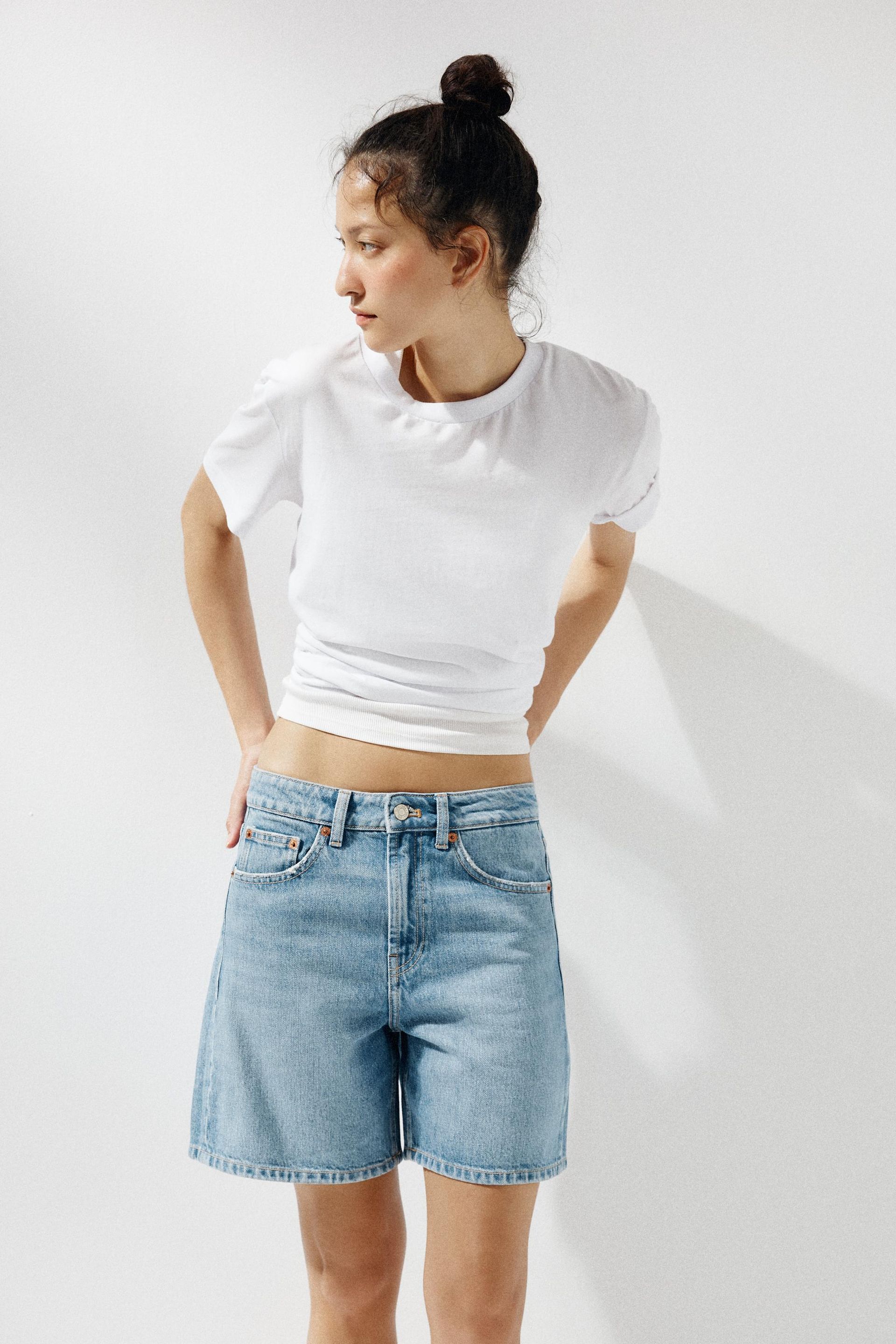 Trf Mid-Rise Denim Shorts