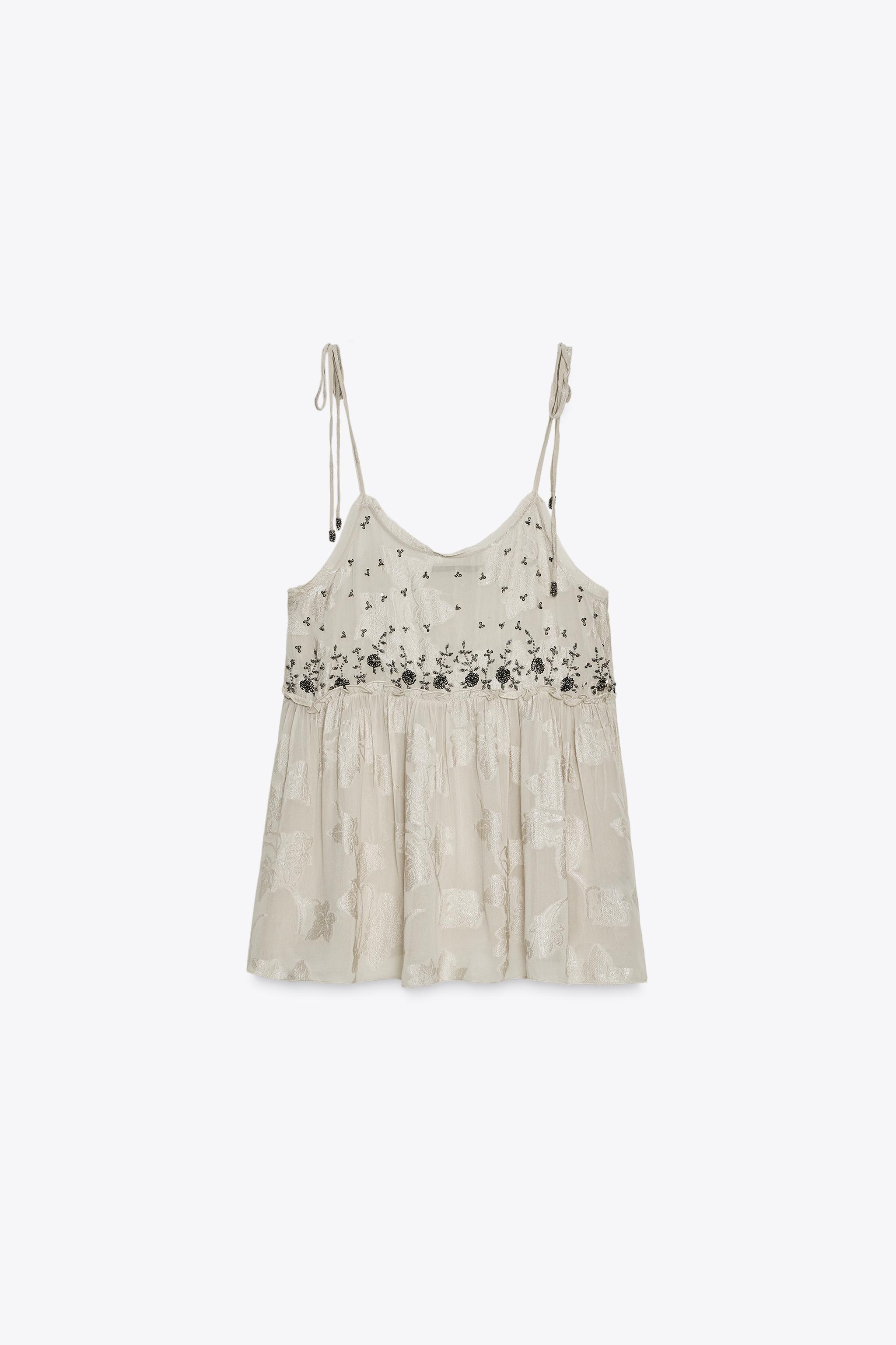 Jacquard Strappy Top Zw Collection