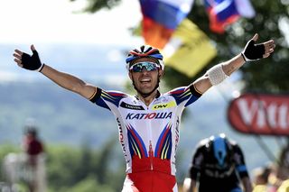 Joaquim Rodriguez wins Stage 3 of the 2015 Tour de France from Chris Froome