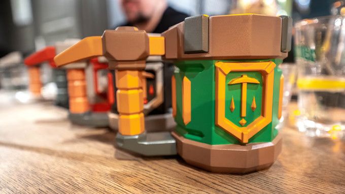 Some Deep Rock Galactic Mugs.