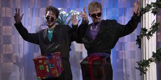 Justin Timberlake, right, with Andy Samberg for Dick in a Box on Saturday Night Live