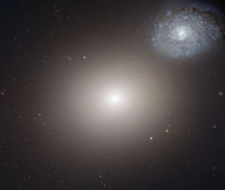 The Arp 116 galaxy pair as viewed by Hubble