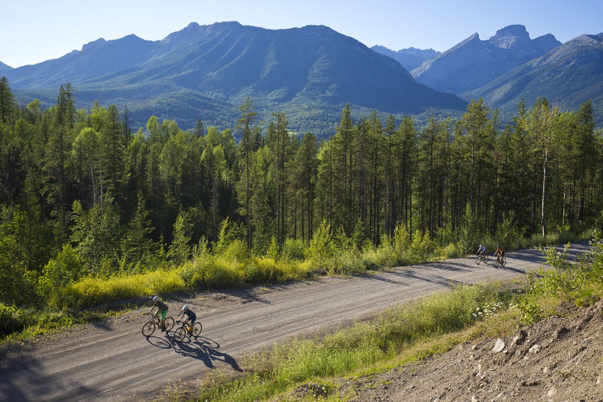 TransRockies Gravel Royale 2021 - Gravel road riding near Fernie, B.C., Canada.