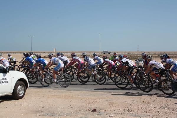 The peloton sets off from Al Dayeen.