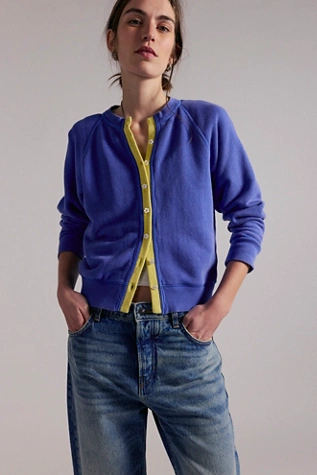Junior Solid Sweatshirt Cardi