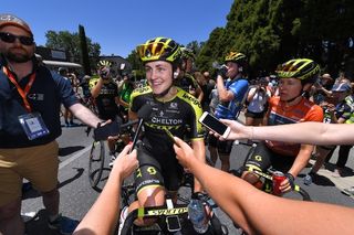 A delighted Grace Brown (Mitchelton-Scott) after winning stage 3