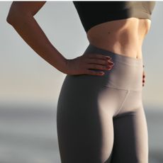A woman doing waist exercises