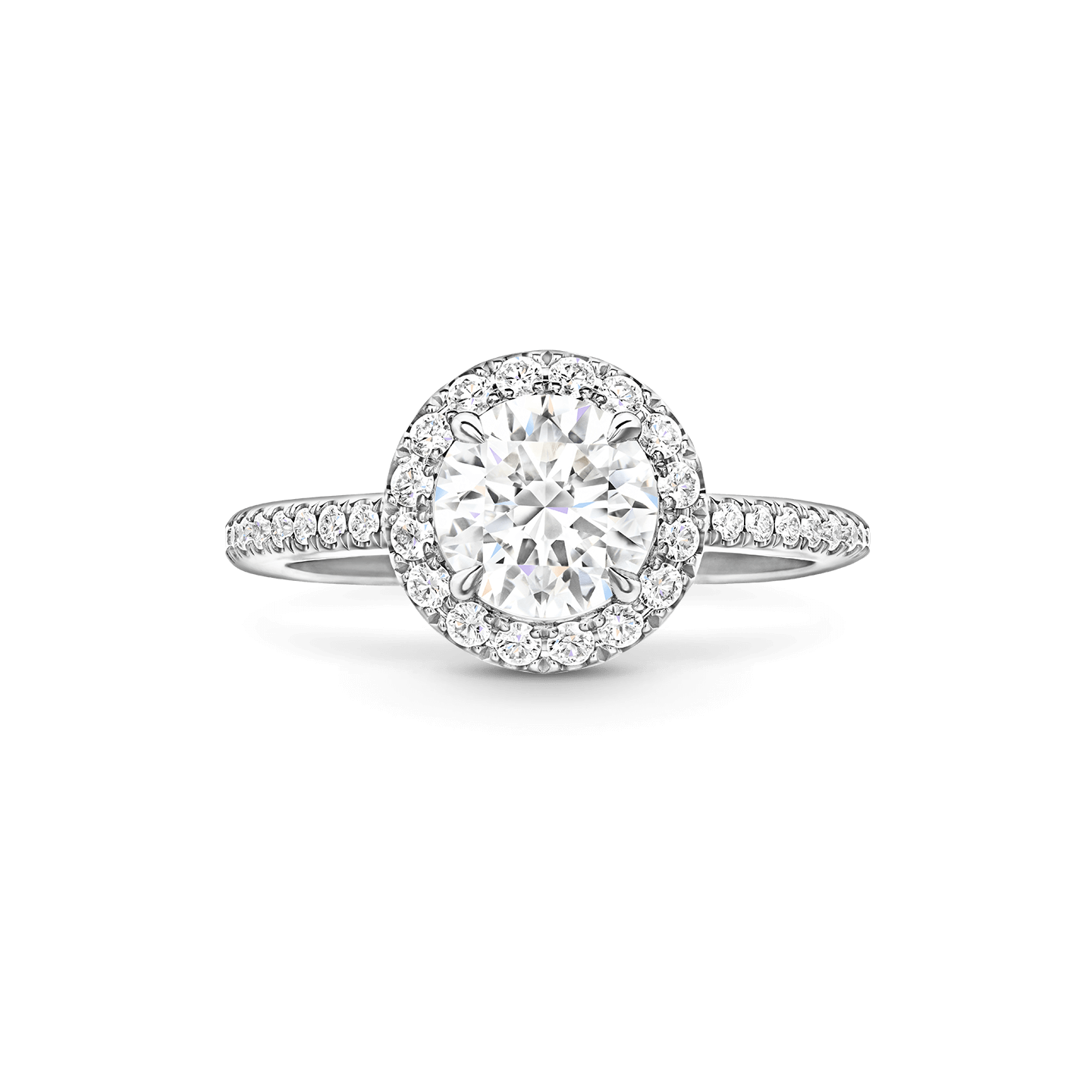 Harry Winston, The One Round Brilliant Diamond Micropavé Engagement Ring