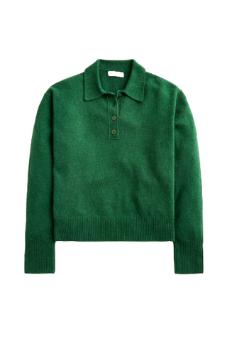 J.Crew Long-Sleeve Sweater-Polo in Supersoft Yarn