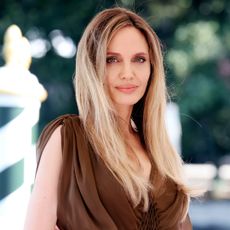 Angelina Jolie is seen at the 81st Venice International Film Festival on August 29, 2024 in Venice, Italy. 