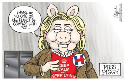 Political cartoon U.S. Miss Piggy Hillary 2016