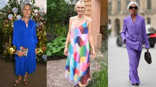 3 women wearing bright clothes