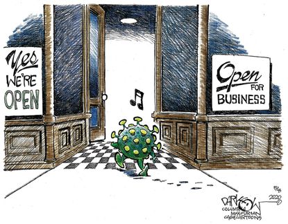 Editorial Cartoon U.S. coronavirus reopening