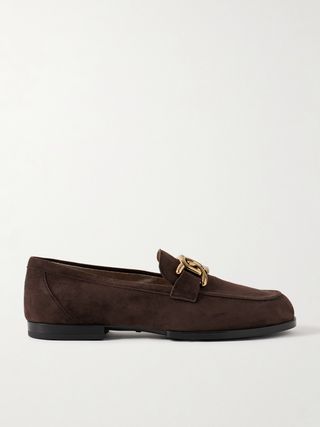 Gomma Embellished Suede Loafers