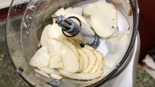 Cuisinart Elemental 8 Cup Food Processor processing potatoes