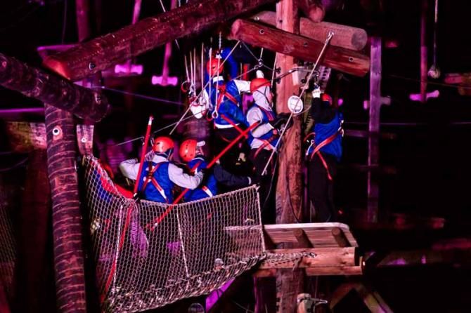 The "blue team" starts climbing