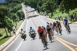 Ben Jacques-Maynes (Jamis-Hagens Berman) leads the breakaway in search of mountains points