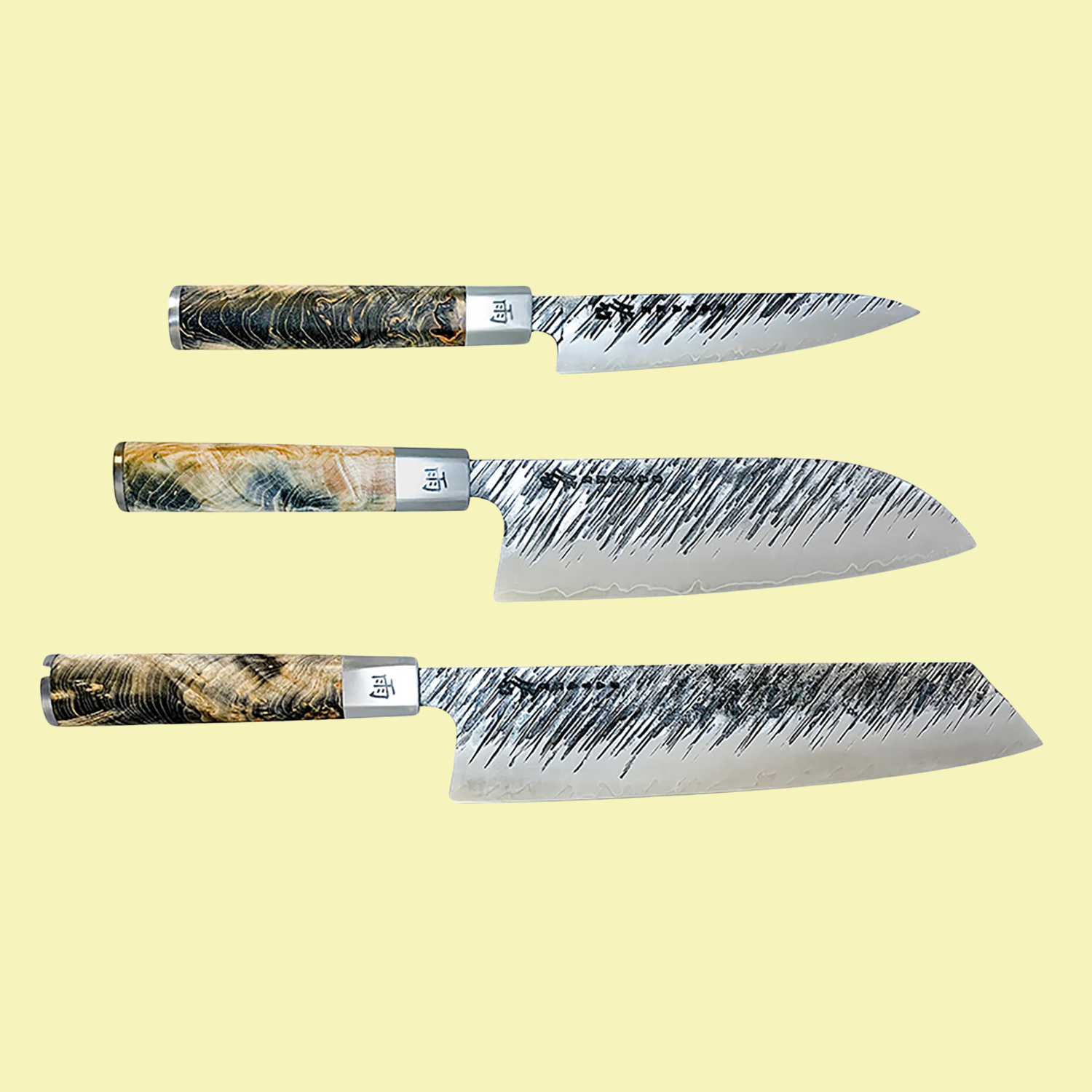 A set of three knives