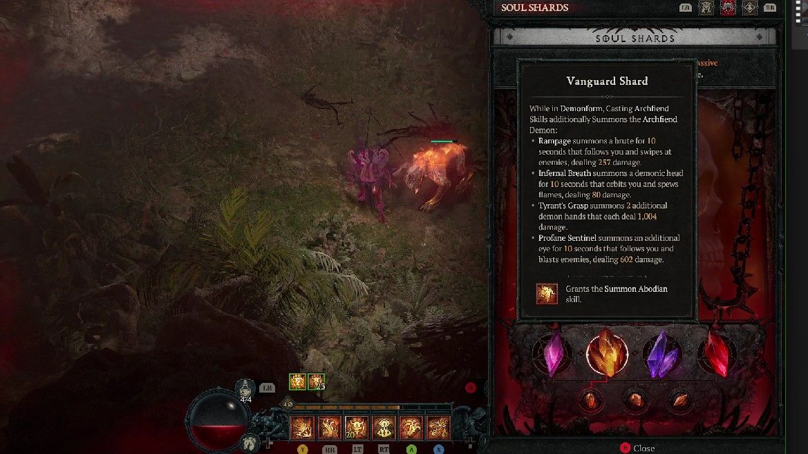 Gameplay screenshots of Warlock in Diablo 4
