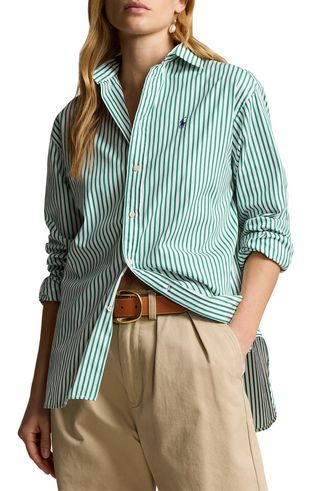 Stripe Button-Up Shirt