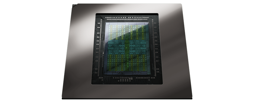 An Nvidia Blackwell GPU die render.